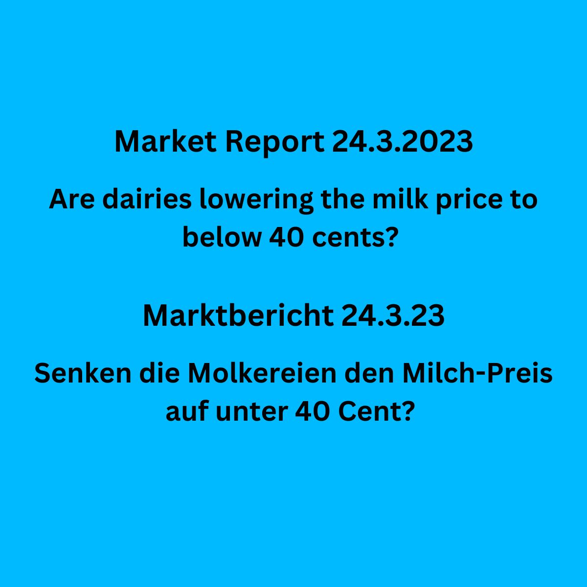 Marktbericht 24-3-23, Market Report 24-3-23